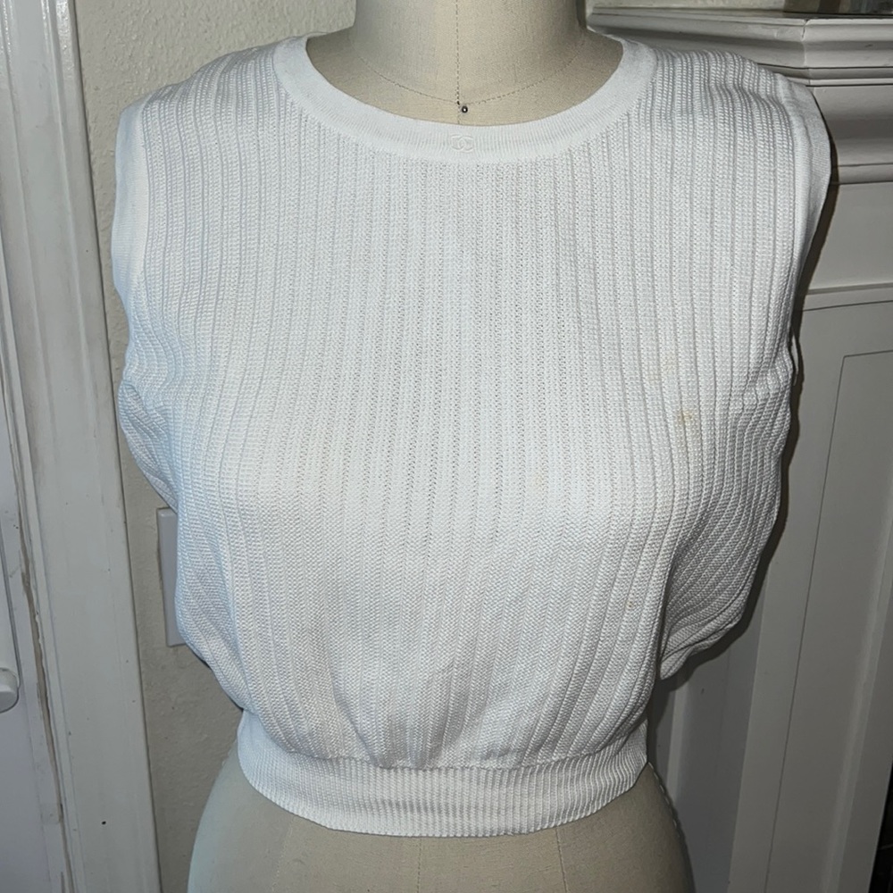 Vintage Chanel sleeveless sweater